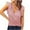 Pink-02, variant on Mittory Womens Casual V Neck Blouse Tops Frilled Ruffles Solid Sleeveless Tanks