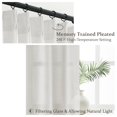 thumbnail image 3 of Cortinas plisadas de lino transparente, color beige y blanco, 240 x 245 cm, 2 paneles, 3 of 8