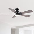 thumbnail image 5 of PHORUS 52in Ceiling Fan with Lights Flush Mount Modern Fan Light with Remote Dimmable LED 5 Blade Brown for Bedroom Living Room, 5 of 7