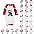 thumbnail image 2 of mgoYE Family Christmas Pajamas Matching Sets Initials 26 Letter Prints Plaid Xmas Pjs Family Soft Loungewear Sets, 2 of 8