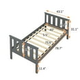thumbnail image 7 of Twin Size Platform Bed with Headboard and Footboard,Solid Pinewood Bed Frame with Wood Slats Support,11.4" Under Bed Storage Space,No Box Spring Needed,Noise Free for Dorm Bedroom, 7 of 7
