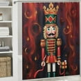 thumbnail image 6 of Shiartex Nutcracker Shower Curtain with Hooks, Chic Modern Bathroom Decor Set, 100% Polyester Fabric, Christmas Theme, Various Sizes 60x72, 6 of 7