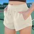 thumbnail image 3 of Plebaso Womens Sweat Shorts High Waist Drawstring Lounge Shorts with Pockets Summer Casual Workout Shorts, 3 of 7