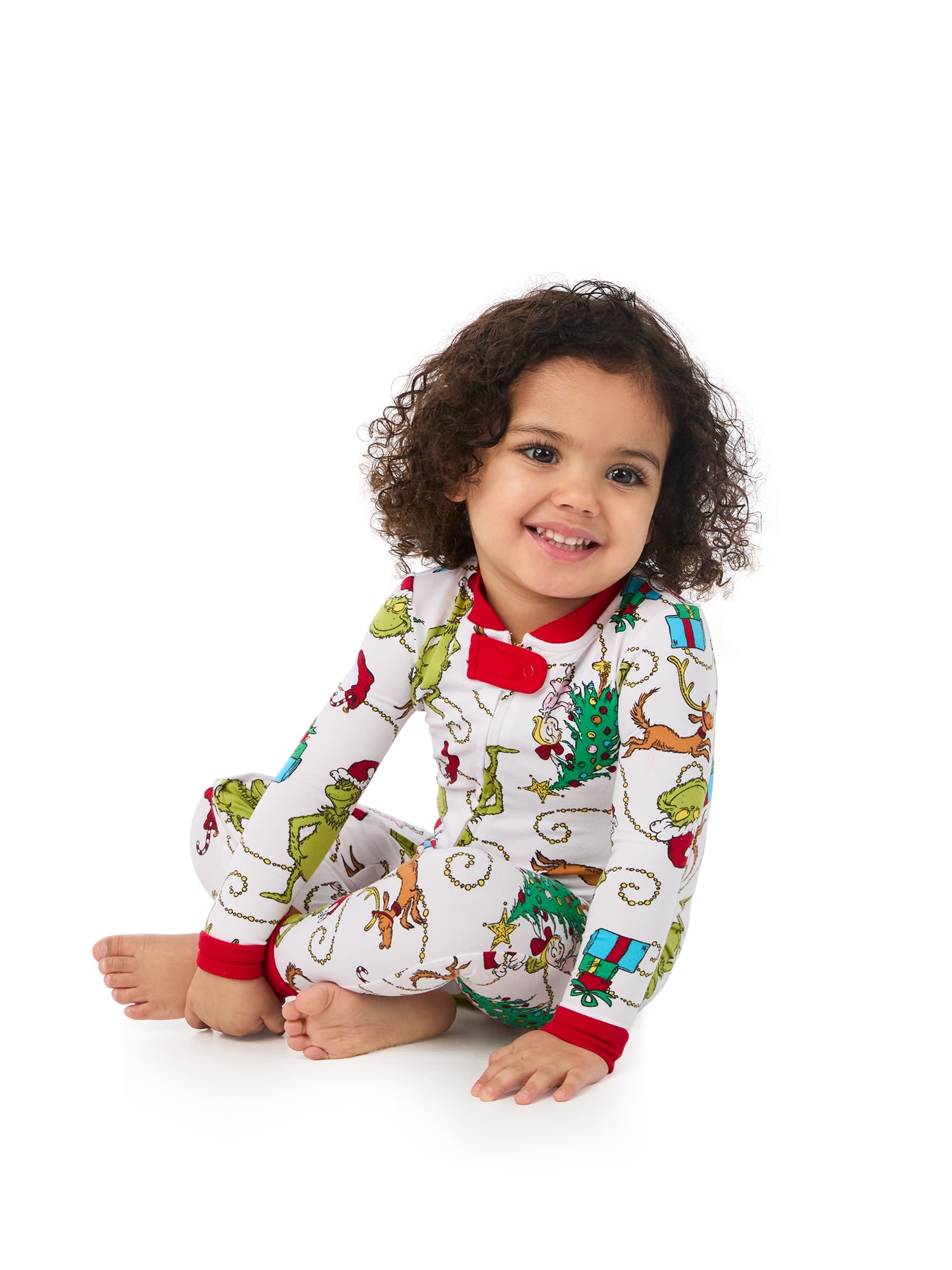 Dr. Seuss Grinch Unisex Infant Matching Family Pajamas, 1-Piece, Sizes 6M-18M