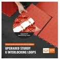 thumbnail image 6 of Garage Tiles Interlocking 12x12, 25 Pack - Non-Slip Floor Tiles for Garages, Basements & Workshops - Durable Rubber Flooring in Red, 6 of 7