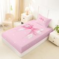 thumbnail image 4 of Erosebridal Teens Cute Watercolor Bow Twin Sheet Sets 3pcs,Girls Kids Cartoon Stars Print Bow Knot Bedding,Breathable Home Decor, 4 of 5