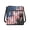 American flag, variant on Water-Resistant PU Leather Crossbody Shoulder Purse for Shopping Travel, Adjustable Strap Stylish Sling Bag, Stars And Stripes Cupcake Cover