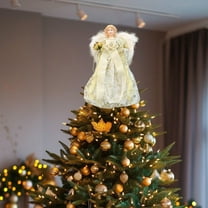 Tarmeek Christmas Tree Topper Angel for Christmas Tree Decorations, Christmas Tree Angel Ornaments, Tree Treetop for Indoor Outdoor Christmas Decorations.