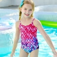 thumbnail image 5 of Alaiyaky Girls One Piece Swimsuit Mermaid Bathing Suit with Mermaid Stickers Summer Beach Swimwear, 5 of 8