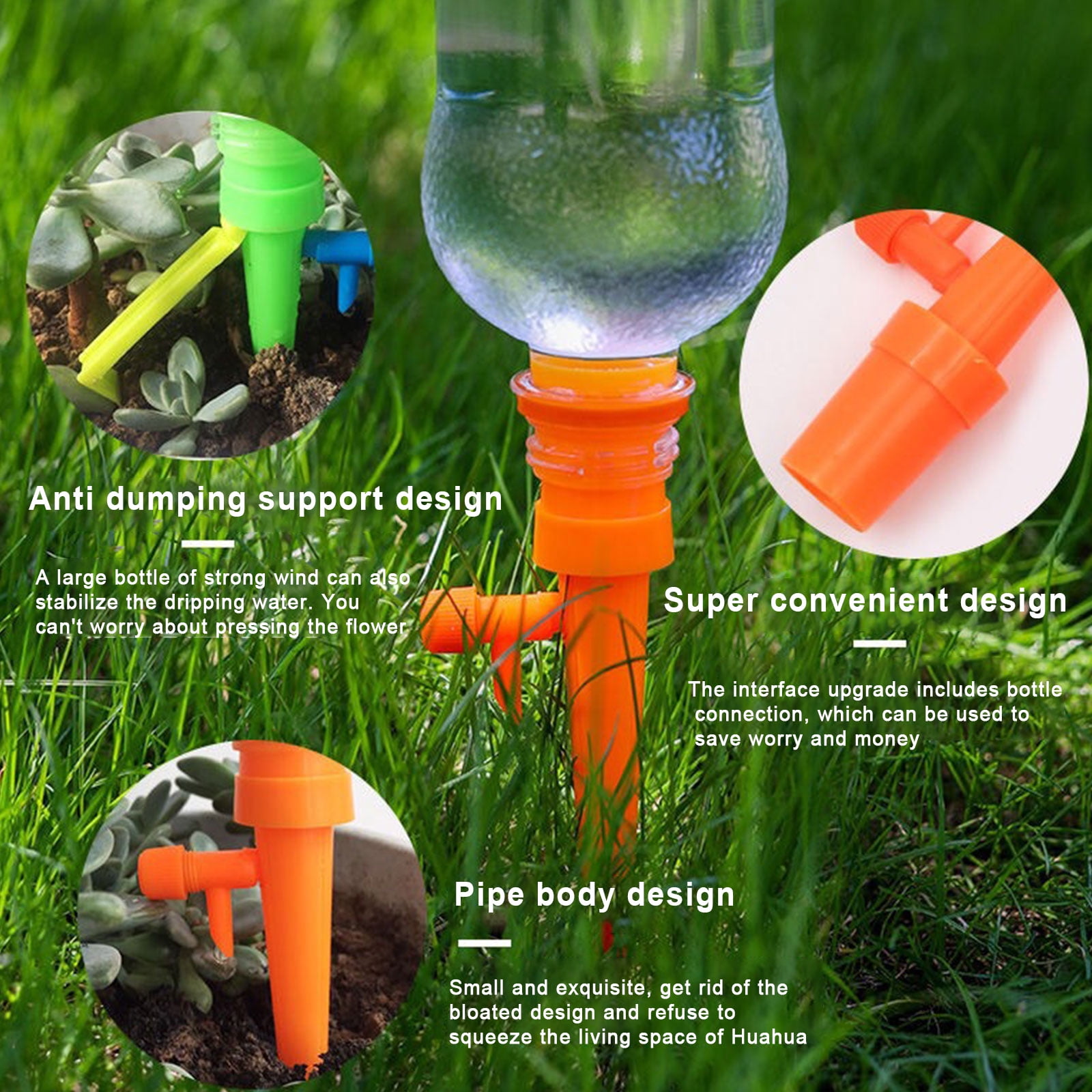 Buy Self Watering Spikes, Adjustable Water Volume Control Valve Switch