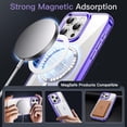 thumbnail image 3 of JETech Magnetic Case for iPhone 15 Pro Max 6.7-Inch Compatible with MagSafe Wireless Charging, Shockproof Phone Bumper Cover, Anti-Scratch Clear Back (Light Purple), 3 of 7