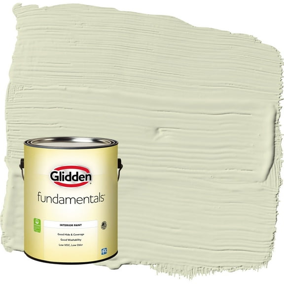 Glidden Fundamentals Slow Dance / Green Flat Interior Paint, 1 Gallon