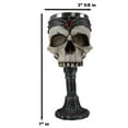 thumbnail image 4 of Medieval Cursed Skull With King Crown Diadem Gems Gothic Wine Goblet Chalice Cup, 4 of 9