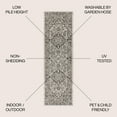 thumbnail image 4 of JONATHAN Y SANTA MONICA 2 x 8 Runner Rug, Rozetta Boho Medallion Textured Weave - Gray/Black, SMB102D-28, 4 of 5