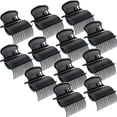 thumbnail image 2 of Hot Roller Clips Hair Curler Claw Clips Replacement Roller Clips for Women (6 Black 6 White), 2 of 6