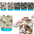 thumbnail image 2 of Waterproof Adult Bib with Snap Button Design Foldable Pocket Keep Clean And Stylish While Eating Bib, 2 of 9