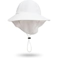 thumbnail image 2 of Sombrero para el sol de verano para niños y niñas, con protección UPF 50+, ala ancha, cuello y solapa, ideal para jugar en la playa, de 3 a 24 meses, 2 of 5