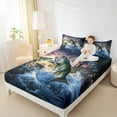 thumbnail image 4 of Manfei Fishing And Hunting Twin Sheet Sets,Lake Fish Twin Fitted Sheet,Ocean Fish Flat Sheet For Teens Boys,Breathable Home Decor,3-Piece, 4 of 7