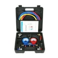 thumbnail image 6 of Gauges Manifold Gauge Set for R410A R22 R134a R404A Refrigerant 3 Way Household Safety Valves 3 Hoses Adapters ,Wide Use, 6 of 7