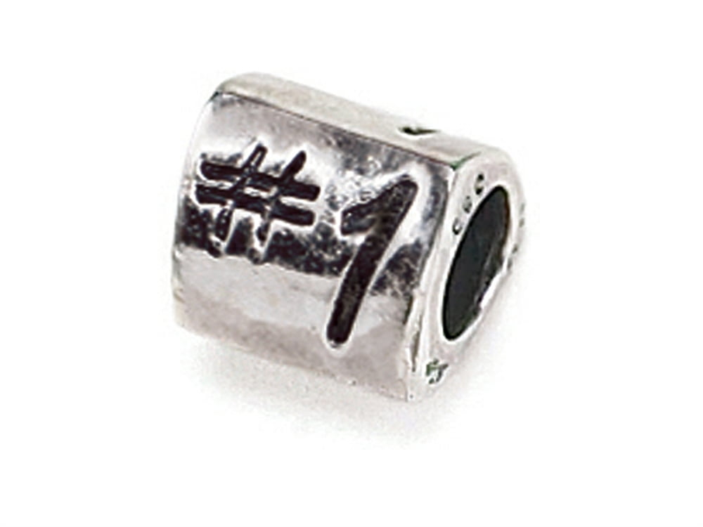 Zable Sterling Silver Triangular 1 inch Bead / Charm