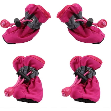 Dog Shoes  Dog Boots Paw Protector  Winter Warm Comfortable Soft Soled Dog Skidproof Sneakers with Reflective Straps  for Small Dog