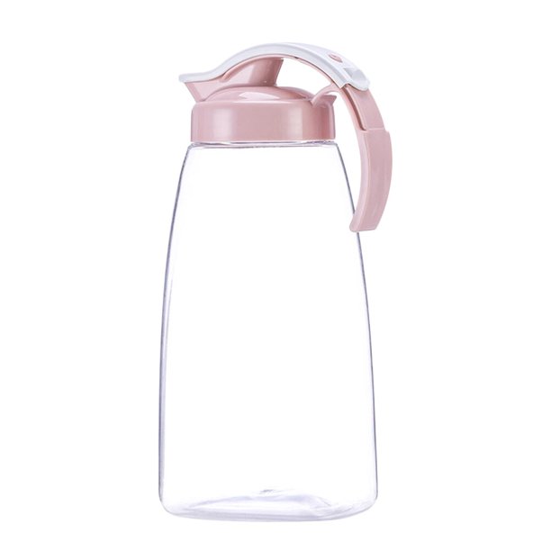 EeaseMX Recipiente para almacenar bebidas, jarra de agua fría y caliente, jarra de plástico para jugo, tetera doméstica, tamaño L (rosa)