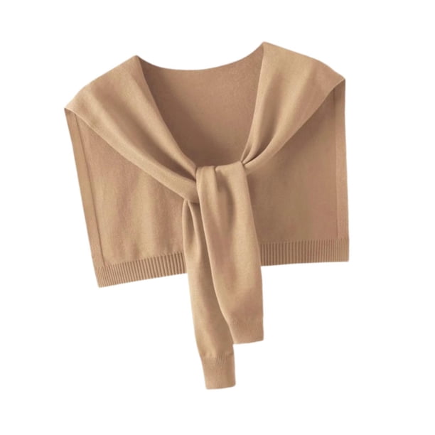Chales de punto para mujer, tops para los hombros, regalo suave, chales de punto para uso diario. Marrón