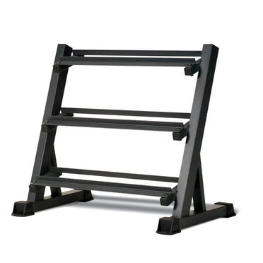 Marcy Deluxe Three Tier Metal Home Workout Gym Dumbbell Weight Rack | DBR86