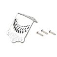 thumbnail image 1 of Tornillo de puente triangular para mandolina plateada, Compatible con mandolina, 8 cuerdas con extremo de bucle, 3-6 cuerdas, cigarro B, 1 of 5