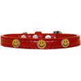 thumbnail image 1 of Happy Face Widget Croc Dog Collar Red Size 18, 1 of 1