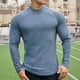 thumbnail image 4 of pstuiky camisas de manga larga para hombre, Blusas casuales de manga larga con cuello redondo y color liso para hombre Tops casuales para hombres xxxl, 4 of 6