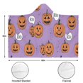 thumbnail image 3 of Wearable Blanket,Purple Halloween Pumpkins with Boo Hooded Wearable Flannel Blanket for Adults & Teens,Winter Poncho Shawl Wrap Cape Cozy Anti-Pill,60"x80", 3 of 5