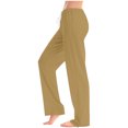 thumbnail image 2 of ABATAB Womens Summer Pants Casual Baggy Low Waisted Pants Full Length Drawstring Lounge Slacks Trousers with Pockets, 2 of 5