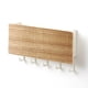 thumbnail image 1 of Caja para llaves con ganchos extraíbles, estante para correo con 5 ganchos para montar en la pared, organizador funcional de llaves y correo de madera, 1 of 5
