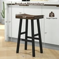 thumbnail image 3 of Gymax 29 Inch Bar Stools Set of 4 Bar Height Barstools w Saddle Seat, 3 of 10