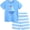 Light blue Sailboat, variant on 2-7Y Toddler Boy Summer 100% Cotton Clothing Set Plane T Shirt Elastic Waist Pockets Shorts Set 2 Piece Outfit