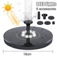 thumbnail image 1 of 13/16/18cm Solar Water Fountain Pool Pond Waterfall Garden Decoration Outdoor Bird Bath Solar Powered Colorful Fountain Floating-ksize, 1 of 5