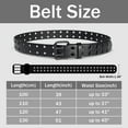 thumbnail image 3 of Maikun Men Belt Punk Belts for Men Black Belt Grommet Studded Leather Belt for Women, 3 of 6