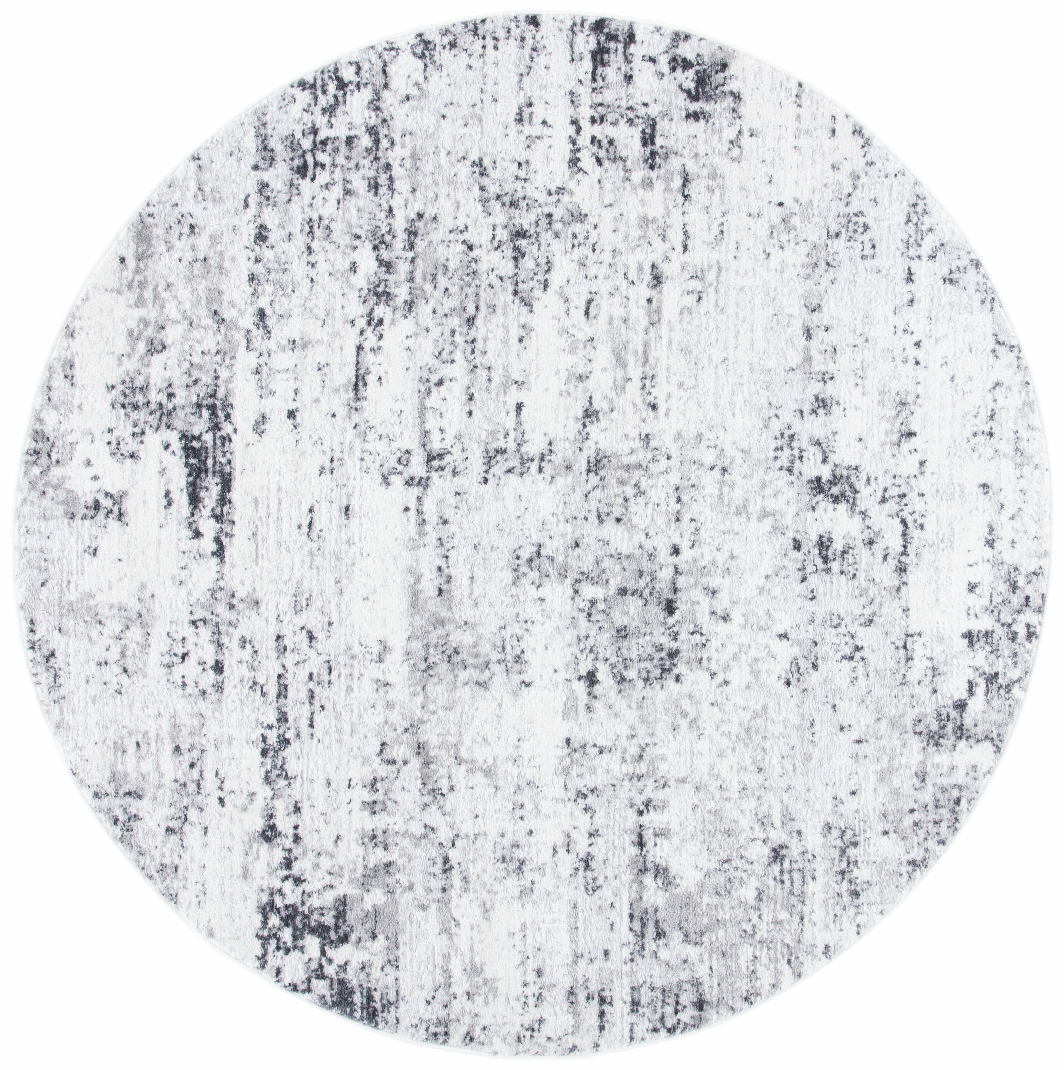 Safavieh Amelia Ian Abstract Area Rug, Ivory/Gray, 8' x 8' Round