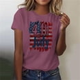 thumbnail image 5 of Women's T-shirts Short Sleeves Round Neck Simple Graphic Pattern Lightweight Soft Tops T-shirts for Independence Day Fourth of July Women's Beach Outfits Ship in 2 Days, 5 of 7