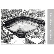 Wrigley Field 1990 Waterford Publishing baseball 4x6 card or postcard