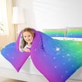 thumbnail image 4 of Feelyou Glitter Stars Starry Sky Full Size Comforter Sets, Chic Modern Fashion Bedding Comforter Set, Teen Adult Kid Reversible Bedding Sets, Breathable Home Decor, 3-Piece, 4 of 8