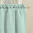 thumbnail image 5 of Mainstays Rod Pocket Tier and Valance Kitchen Curtain Set, 3-Piece, Light Blue, 56" W x 36" L, 5 of 7