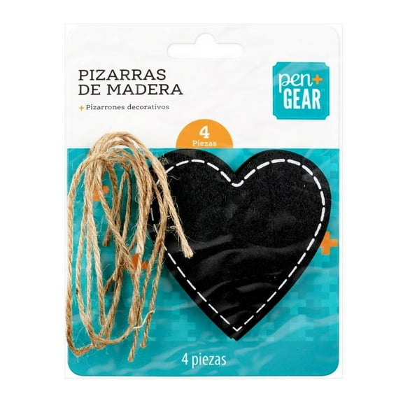 Pizarras Corazón Pen+Gear De Corazón 4 Pzas