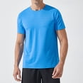thumbnail image 5 of NIEWTR Men's T Shirt Short Sleeve Crew Neck T-Shirt Casual Summer Classic Basic Tee Shirts（Blue,2XL), 5 of 7