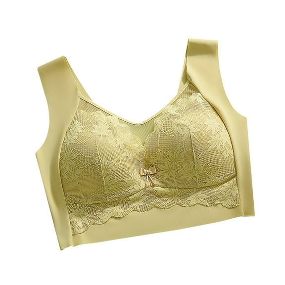 asdoklhq Summer Fall Sports Bras for Women 2026,Womens Fashion Plus Women Fashion Sports Lace Bra Wire Free Underwear One-Piece Bra Everyday Underwear