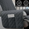 thumbnail image 4 of Aorsher 100% Waterproof Recliner Chair Cover for Home, Non Slip Covers for Recliner Chair with Pocket, Washable Reclining Chair Cover Furniture Protector for Kids, Pets, Charcoal Gray, 23.6'', 4 of 15