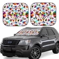 thumbnail image 2 of Uemuo Mexican Bright Style Printed 2 PCS Car Windshield Sun Shade, Auto Sun Heat and UV Rays Blocker, Foldable Automotive Front Window Sunshade Protector, 2 of 7