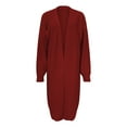 thumbnail image 4 of IMENGL cardigan à devant Uni long Ample Décontracté Surdimensionné Chandail Veste pour Femmes, Rouge TG, Taille M-3TG, 4 of 7