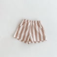 thumbnail image 2 of Oiyii Infant Boys Casual Striped Shorts Summer Lightweight Cotton Soft Pull On Shorts, 2 of 3